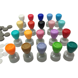Tampons ronds personnalisés pastel pour enseignant en <span class=keywords><strong>anglais</strong></span>, tampons flash pastel de 30 mm - Product Image 1