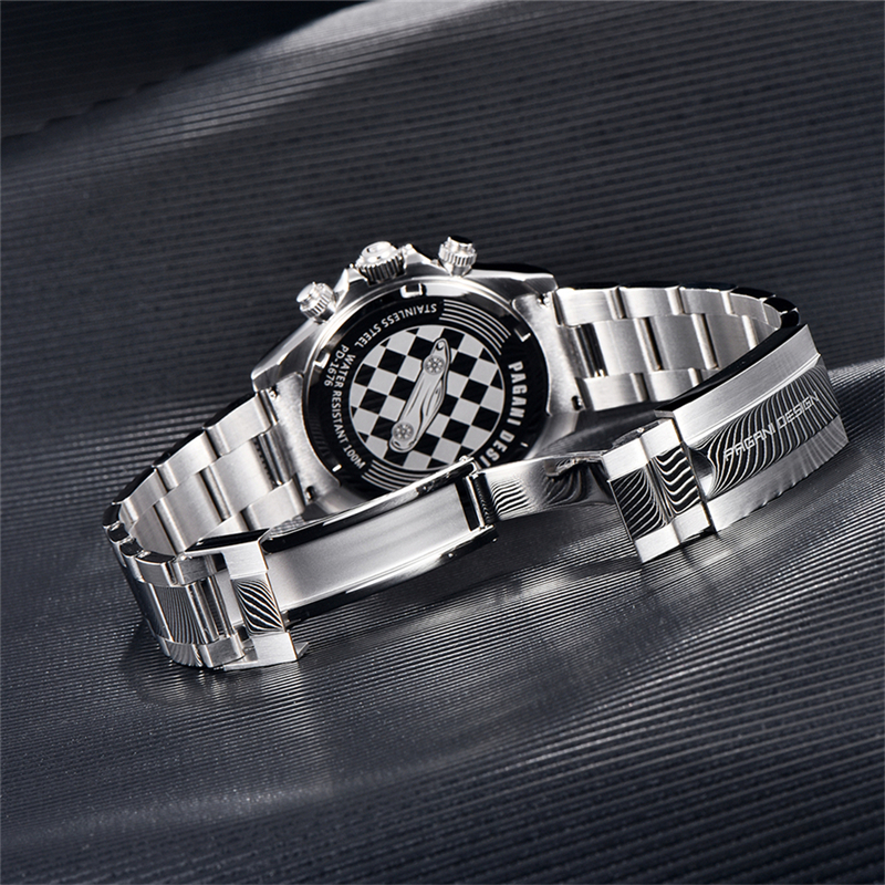 PAGANI DESIGN luxe nouveau classique montre à Quartz pour hommes lunette en céramique acier inoxydable étanche horloge verre saphir chronographe