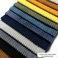 Warp Knitted 2,5 Wale Tela de pana 100% Poliéster 250GSM Tela de tapicería para muebles Asiento de autobús Textil en stock