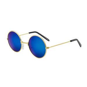 Gafas de <span class=keywords><strong>sol</strong></span> redondas y reflectantes para niños y niñas, anteojos de <span class=keywords><strong>sol</strong></span> infantiles de colores metalizados, estilo Retro, novedad de 2021 - Product Image 5