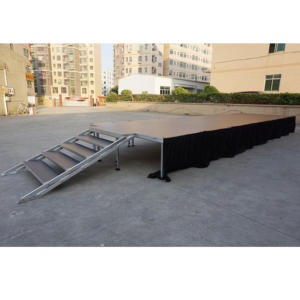 Escenario Portátil de Aluminio con Altura Ajustable y Superficie Antideslizante para Bodas al Aire Libre, Uso con Iluminación, No Requiere Electricidad - Product Image 4