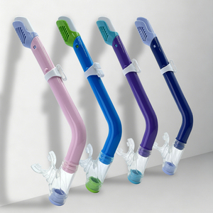 Valvola di purga portatile per immersioni subacquee a secco, tubo snorkel, <span class=keywords><strong>boccaglio</strong></span> in silicone, tubo per respirazione subacquea - Product Image 1