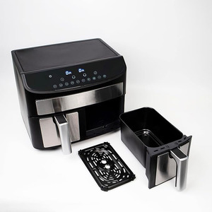 2024 Nhà Máy Mới Thép Không Gỉ Kỹ Thuật Số Thông Minh Kép Lò Nồi Chiên Không Khí 7L Với 2 Giỏ <span class=keywords><strong>LCD</strong></span> Hiển Thị Điện Hộ Gia Đình Phong Cách Hiện Đại - Product Image 4