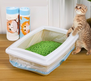 Doublures de boîte à <span class=keywords><strong>litière</strong></span> pour chat Jumbo, <span class=keywords><strong>pas</strong></span> <span class=keywords><strong>cher</strong></span>, filtre à <span class=keywords><strong>litière</strong></span> pour chat Compostable, sac à ordures avec cordon de serrage, 10 unités - Product Image 2