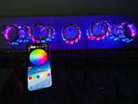 Phares Angel Eye RGB haute performance pour la personnalisation automobile, anneaux halo LED multicolores, étanches, universels