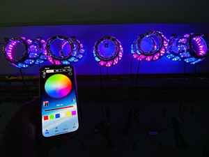 Lampu Depan <span class=keywords><strong>Angel</strong></span> Eye RGB Berkinerja Tinggi untuk Kustomisasi Mobil, Cincin <span class=keywords><strong>Halo</strong></span> LED Multi-Warna, Tahan Air, Universal - Product Image 5