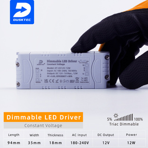 DUSKTEC <span class=keywords><strong>Mini</strong></span> 12W 20W 30W 40W 60W 80W Điện Áp Không Đổi DC 12V 24V 0.5A <span class=keywords><strong>Triac</strong></span> Dimmable <span class=keywords><strong>LED</strong></span> Driver Cho Chiếu Sáng Điện Áp Thấp - Product Image 2