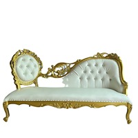 Chaise de banquet élégante, design luxueux, chaise longue royale en velours doré, chaise de trône en bois massif, pour la salle de réception de mariage