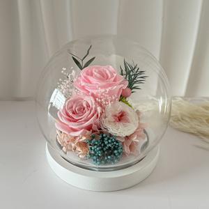 Vase rond artisanal <span class=keywords><strong>en</strong></span> <span class=keywords><strong>verre</strong></span> <span class=keywords><strong>soufflé</strong></span> avec base <span class=keywords><strong>en</strong></span> bois pour arrangements floraux et décorations <span class=keywords><strong>de</strong></span> mariage et <span class=keywords><strong>de</strong></span> maison - Product Image 6