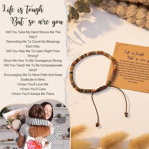 Bracelet en <span class=keywords><strong>pierre</strong></span> naturelle tissé à la main, réglable, perles plates en cristal de 4 mm, <span class=keywords><strong>howlite</strong></span>, haute qualité, cadeau d'affaires - Product Image 2