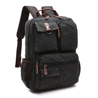 Sac à dos en toile rétro unisexe grande capacité, durable, style européen et américain, idéal pour les voyages d'affaires, les étudiants et l'école