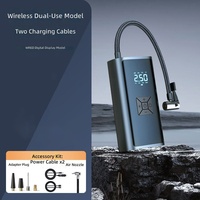 Compresseur d'air électrique portable sans fil rechargeable pour gonflage de pneus de voiture avec lumière LED