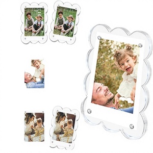 Acrílico 3x4 para Imanes, Marco Magnético Resistente para <span class=keywords><strong>Fotos</strong></span>, Marco Transparente Festoneado Minimalista para <span class=keywords><strong>Fotos</strong></span> Instax - Product Image 4