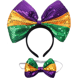 Haute qualité nouvelle-<span class=keywords><strong>orléans</strong></span> mardi Gras chapeaux vêtements boucles d'oreilles masque ensemble mardi Gras perles pour Mardi Gras fête décoration - Product Image 4