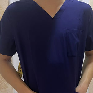 Seragam Medis Spandex Unisex Med Couture, Seragam Rumah Sakit, Seragam Dokter dan Perawat Lengan Pendek dan Panjang yang Dapat Disesuaikan - Product Image 1