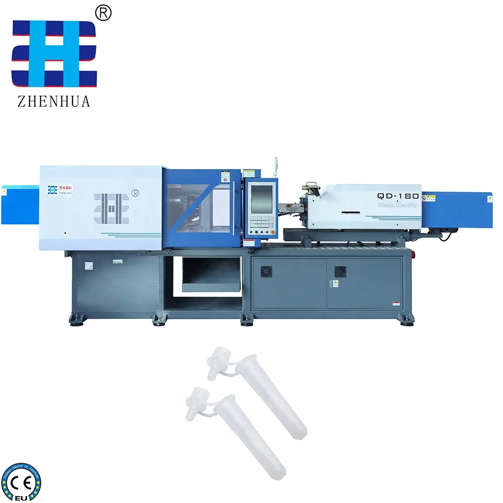 ZHENHUA mesin cetak injeksi listrik penuh memproduksi produk plastik dinding tipis pelat panduan cahaya bingkai karet casing ponsel PC