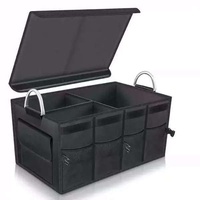 Organisateur de voiture pliable pour SUV et camion, boîte à bagages portable, sac de rangement multifonction réglable pour coffre avec poignée
