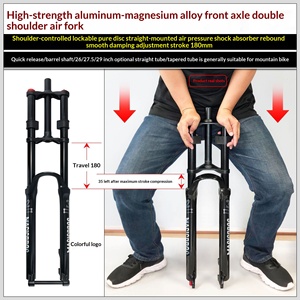 OEM/ODM BUCKLOS ホルギャス <span class=keywords><strong>MTB</strong></span> 27.5 29インチ 自転車部品 マウンテンバイク エアサスペンション ダブルクラウン ダウンヒルフォーク - Product Image 3