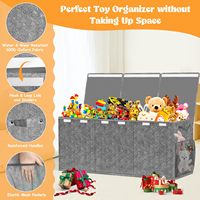 Boîte de rangement pour jouets d'enfants à grande capacité, organisateur domestique moderne, pliable et réutilisable pour le rangement dans la garde-robe
