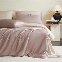 Parure de lit de luxe en couleur unie, taille King Size, 100 % Lyocell, douce pour la peau, ensemble de draps très demandé