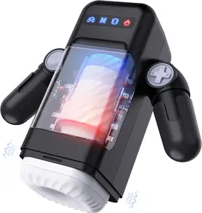 男性のための加熱ロボットオナニーゲームカップ自動スラストバイブレーター本物の膣大人のおもちゃ男性オナニー