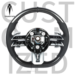 Volant en fibre de carbone personnalisé pour <span class=keywords><strong>Mercedes</strong></span>-Benz 2022 Nouveaux modèles CLS GLE W213 W205 <span class=keywords><strong>C63</strong></span> E63 S63 G63 G65 Gt63 GLB GLC - Product Image 1