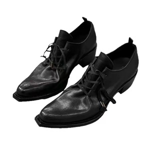 Zapatos Oxford de Vestir para Hombre, de Cuero Genuino Negro, con Punta Puntiaguda y Cordones, para Todas las Temporadas, con Suela de Goma, Duraderos y Elegantes - Product Image 2