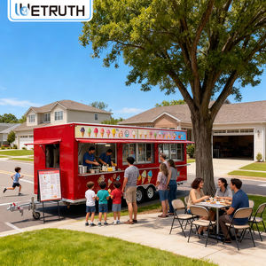 Gerobak Kopi, Trailer Kopi Mobile, Gerobak Listrik Tertutup, Peralatan Restoran Jalanan, Truk Makanan - Product Image 1