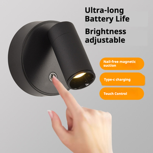 USB Có Thể Sạc Lại ABS <span class=keywords><strong>LED</strong></span> Hiện Đại Từ Không Dây Không Dây Spotlight Cảm Ứng Sensitove Tủ Cạnh Giường Ngủ <span class=keywords><strong>3</strong></span> Màu Sắc Thay Đổi Độ Sáng Đèn Tường - Product Image 2