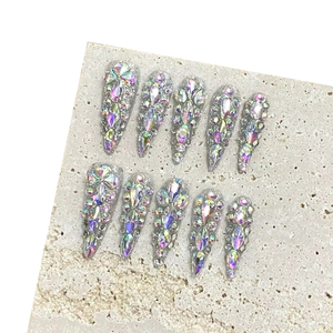 Uñas Postizas con Diseño de <span class=keywords><strong>Mariposa</strong></span> y Diamantes, Acabado <span class=keywords><strong>Cleopatra</strong></span>, Estilo Europeo y Estadounidense, Disponibles al por Mayor - Product Image 3
