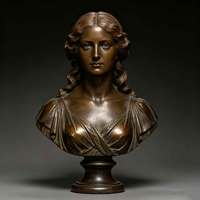Buste Sculpté Classique en Bronze Antique Personnalisé, Figure Romaine Occidentale, Statue en Métal pour Villa, Hall, Musée, Art d'Intérieur