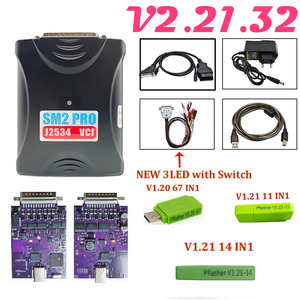 Nuevo V2.21.32 SM2 PRO J2534 VCI PCM ECU Programmer Dongle 1.20-67 67 en 1 Lector y Escritor de ECU V1.20 1.21 EEPROM FLASH BENCH OBD - Product Image 3