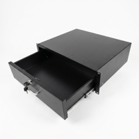 Tiroir coulissant pour rack 19 pouces 1U 2U 3U 4U, boîte de rangement pour armoire de serveur/rack réseau, étagère cantilever, revêtement poudré, IP20, en stock
