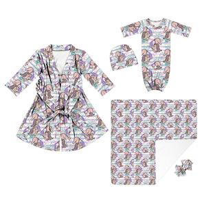 Saco de Dormir para Bebé con Estampado de Bambú, Camisón para Adulto, Gorro para Bebé, Manta, Saco de Dormir, Regalo para Embarazadas - Product Image 5