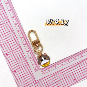 Sẵn sàng để tàu dễ thương Con Chó Nhỏ kim loại Keychain vàng mạ mềm men kim loại móc chìa khóa mặt dây chuyền móc áo - Product Image 4