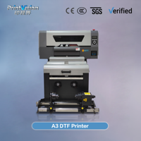 Promo Panas Printer DTF A3 Dual Head XP600 I1600 Mesin Cetak Transfer Langsung ke Film dengan Set Pengering dan Penggoyang Bubuk