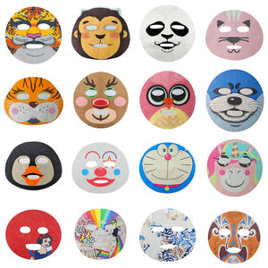 วัสดุแผ่นมาส์กหน้าแบบกระดาษ ทำจากผ้าฝ้ายไม่ทอ สำหรับเด็ก ลายการ์ตูนสัตว์น่ารัก พิมพ์ลายตามสั่ง OEM - Product Image 1