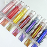 Palette de fards à paupières liquides waterproof, finition métallique lumineuse et scintillante, formule minérale, logo personnalisé, multicolore, 5g, livraison gratuite