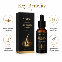 Huile anti-chute et stimulante de croissance capillaire à marque privée avec gingembre et ginseng, formule à base de plantes pour un traitement nourrissant du cuir chevelu, support OEM/ODM