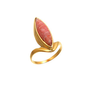 Hot Sale 925 Sterling <b>Silver</b> Gold Plated <b>Stacking</b> <b>Ring</b> Rhodocrusite <b>Ring</b> Low Price Sterling <b>Silver</b> Jewelry - Product Image 1