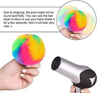 Pompon en fausse fourrure de lapin multicolore de 8 cm, pelucheux et moelleux, style dessin animé, pour sac de voiture, pendentif ou porte-clés, vente en gros
