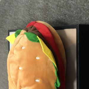 Taco divertido de diseñador de lujo de Otoño/Invierno para zapatillas para hombres y mujeres, felpa peluda y acogedora con suela de <span class=keywords><strong>EVA</strong></span>, forro de PVC para dormitorio - Product Image 2