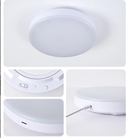 Plafonnier LED rechargeable à détecteur de mouvement, sans fil, rond, à induction, pour placard, garde-manger, couloir, salle de bain