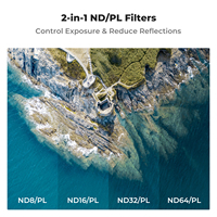 K&F Concept – Lot de 4 filtres polarisants et à densité neutre ND8/PL, ND16/PL, ND32/PL, ND64/PL pour objectifs de drone, ensemble de filtres ND/PL