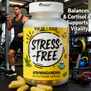 EUR US Hot Sale OEM/ODM Ashwagandha Cápsulas-600 mg Extrato de Ashwagandha para Adulto Energia & Stress Support - Vegan Não-OGM - Product Image 3