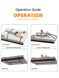 Al por mayor, estilo chino, impermeable, alta calidad, correas para cama para juegos SM, esposas para tobillos, kit de bondage sexual, conjunto de restricciones, esposas para manos, sexo - Product Image 3