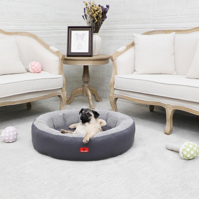 Waterproof Calming and Cooling Gel Memory Foam Pet Car Products Dog Bed Mat with Round Shape