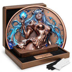 Moneta Gotica Angelo Oscuro da 1oz in Rame Puro .999, Stampa UV, Rilievo Artistico 2D 3D, Token Commemorativo da Collezione - Product Image 6
