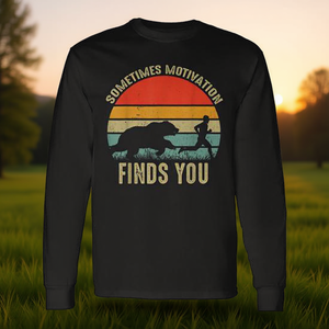 A veces la motivación te encuentra, camiseta de manga larga Bear Running - Product Image 3