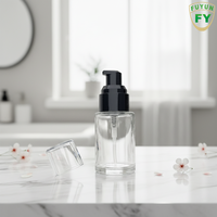 Fuyun 30ml Bouteille de pompe à lotion en verre vert Pompe en forme de cylindre pour savon liquide Papier toilette Tampon Pompe Pulvérisateur Stock